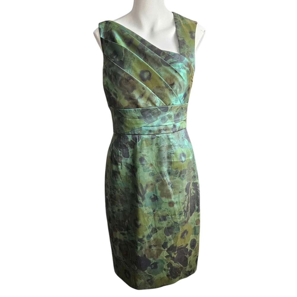 Kay Unger Green Floral Dress